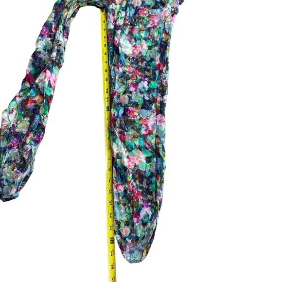 Anthropologie Sam & Lavi xs Floral Split‎ Hem Pant Bright Multicolor 100% Rayon - Picture 9 of 10